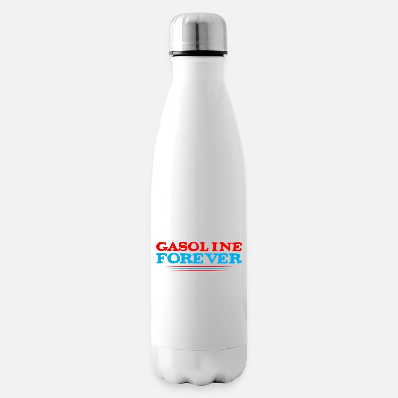 Gasoline Forever - Isolierflasche - Weiß