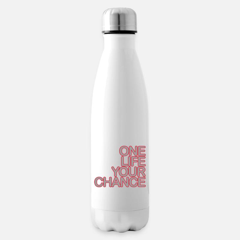 One LIFE your CHANCE 02grau Krot - Isolierflasche - Weiß