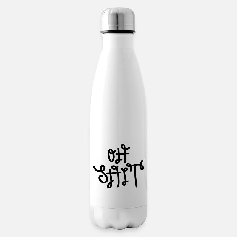 Oh Shit - Isolierflasche - Weiß