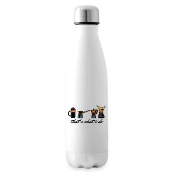 Café manuel - Bouteille isotherme - blanc - Droite