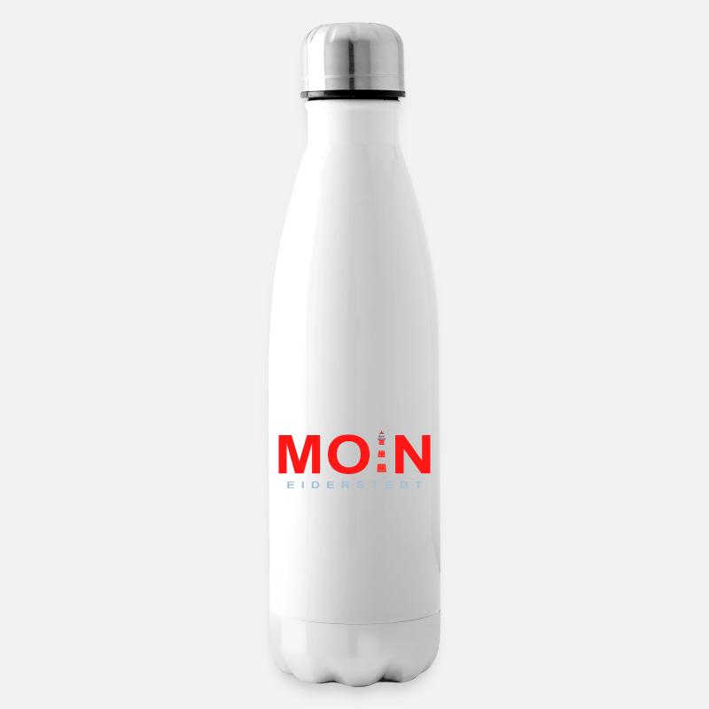 Moin Eiderstedt, Leuchtturm Westerheversand - Isolierflasche - Weiß