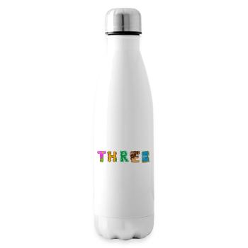 Third Birthday Boy - Insulated Water Bottle - white - Right
