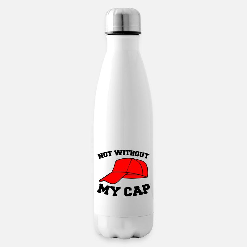 Pas sans ma casquette 002 - Bouteille isotherme - blanc