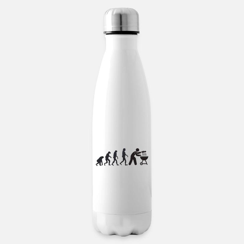 Grillen - Menschliche Evolution - Isolierflasche - Weiß
