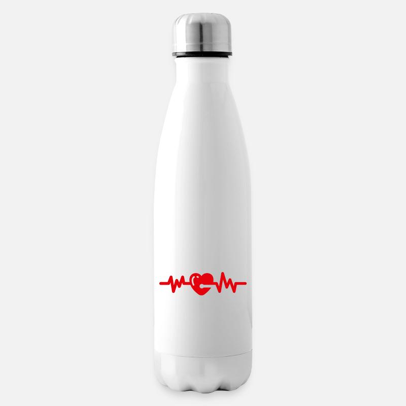 The Beat Goes on - Isolierflasche - Weiß
