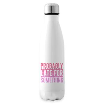 Probably Late For Something 3 - Insulated Water Bottle - white - Right
