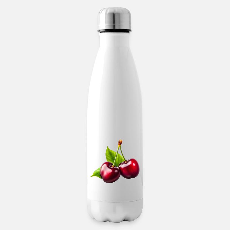 Cerises - Bouteille isotherme - blanc