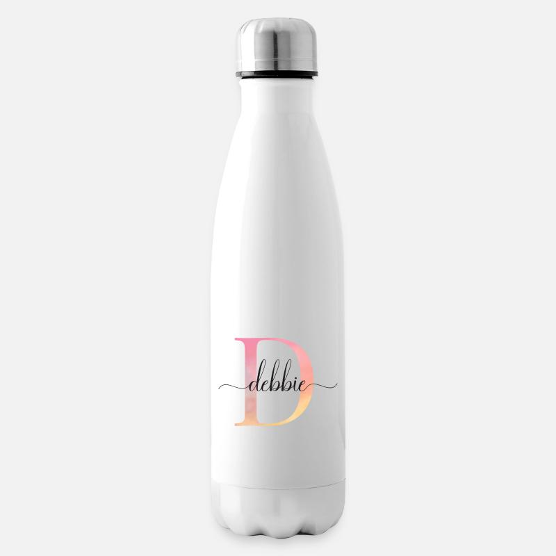D| Monogramm | Name | Debbie |Watercolor - Isolierflasche - Weiß