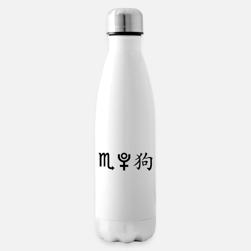 Scorpio Pluto Dog - Insulated Water Bottle - white