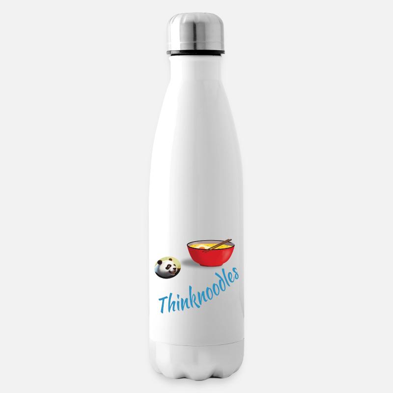 Pense nouilles, design drôle - Bouteille isotherme - blanc