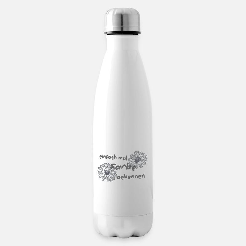 einfach mal Farbe bekennen - Isolierflasche - Weiß