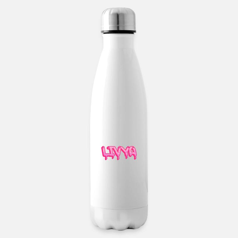 Graffiti Name Livya - Isolierflasche - Weiß