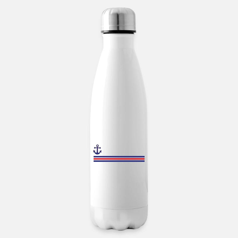 Matrosen-Anker - Isolierflasche - Weiß