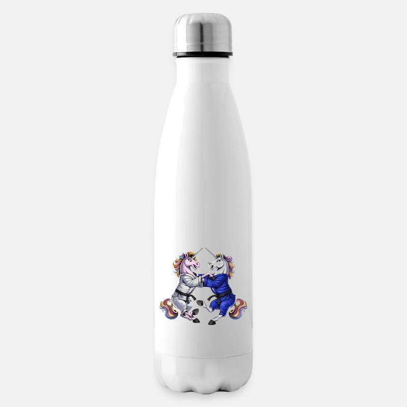 Licornes Jiu-Jitsu Lutte - Bouteille isotherme - blanc