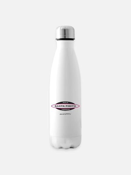 Driftpark - Basta Finito / rosa - Isolierflasche - Weiß