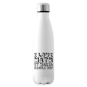 I Love Math, It Makes People Cry - Isolierflasche - Weiß - Rechts