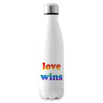 Love wins - Insulated Water Bottle - white - Right