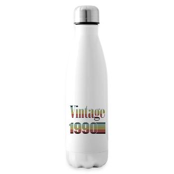 1990 Birthday 1990 Born in 1990 Birthday - Insulated Water Bottle - white - Right