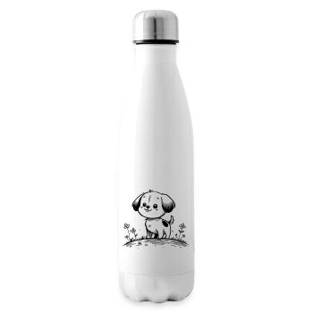 Chien - Bouteille isotherme - blanc - Droite