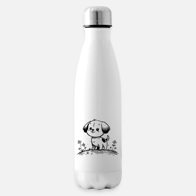 Chien - Bouteille isotherme - blanc