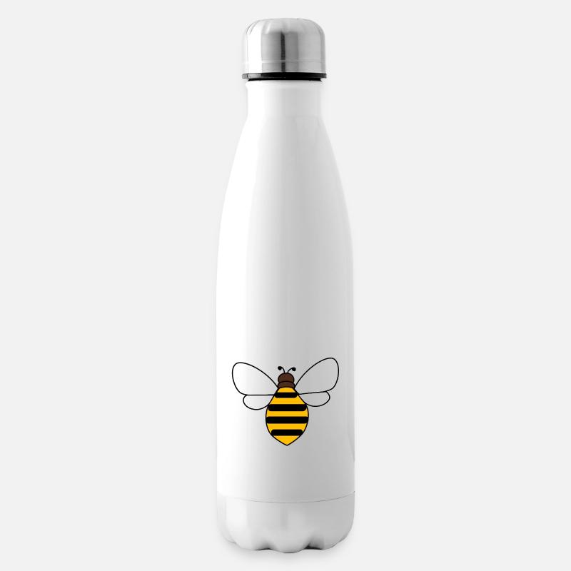 Biene - Isolierflasche - Weiß