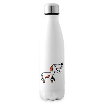 Hund Wütend Beißen Gefährlich Aggressiv Angriff - Isolierflasche - Weiß - Rechts