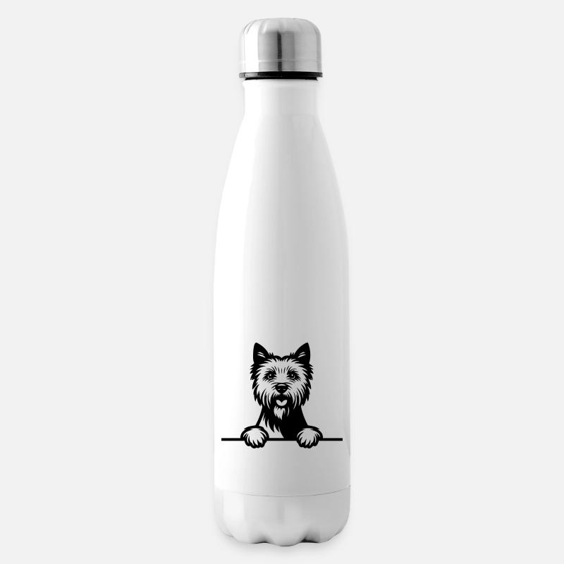 Norwich Terrier - Isolierflasche - Weiß
