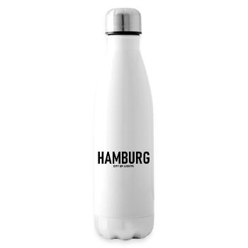 Hambourg - Ville Lumière - Alster - Cité hanséatique - Bouteille isotherme - blanc - Droite