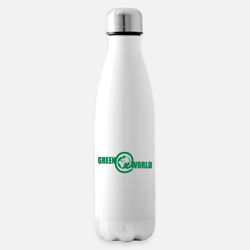 Vert @ Monde - Bouteille isotherme - blanc
