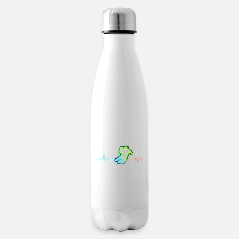 handball herzschlag - Isolierflasche - Weiß