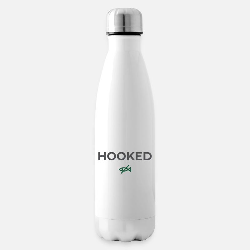 Hooked Angler Graphic Tee - Isolierflasche - Weiß
