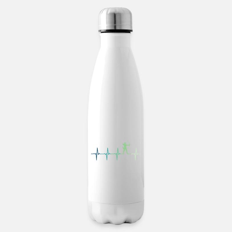 Bogenschießen Bogenschießen Herzschlag - Isolierflasche - Weiß