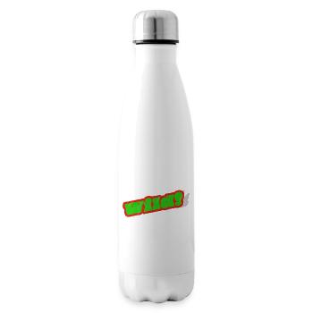 Graffiti wordmark green with red border - Insulated Water Bottle - white - Right
