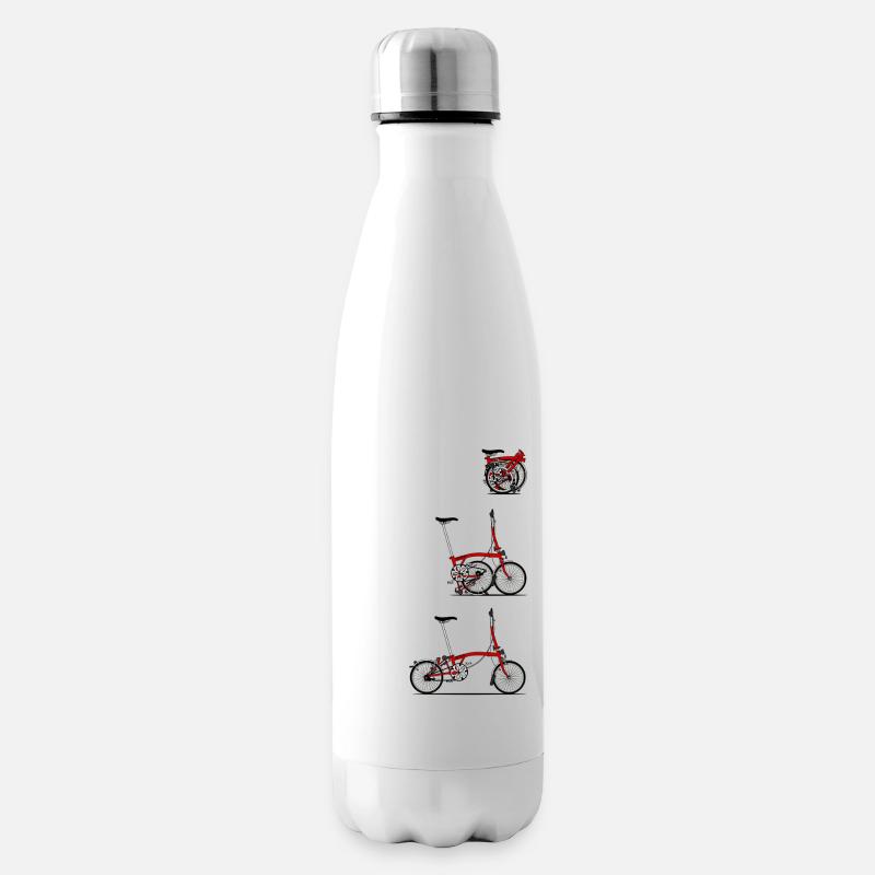 J'aime mon pliant Brompton vélo - Bouteille isotherme - blanc