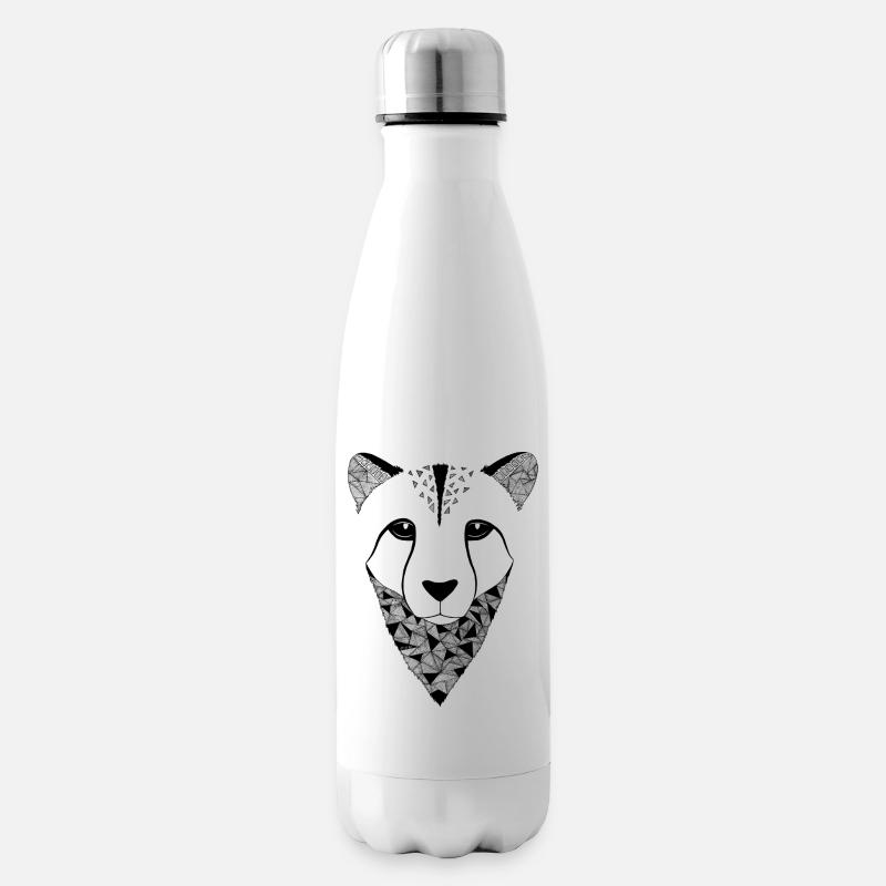 Guépard design - Bouteille isotherme - blanc