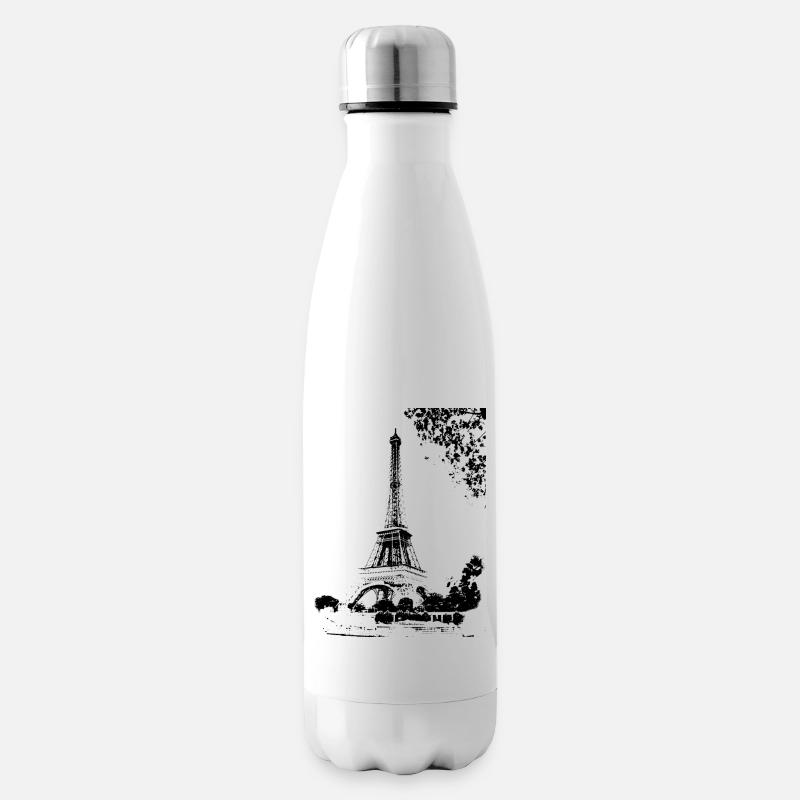 Tour Eiffel PARIS (Noir) - Bouteille isotherme - blanc