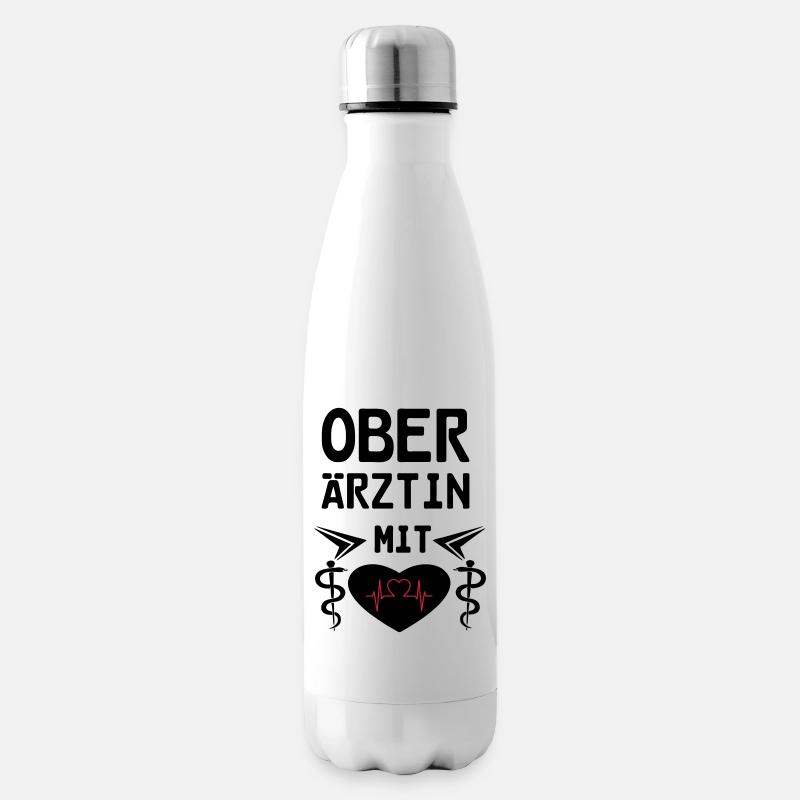 Oberärztin mit Herz Geschenk - Isolierflasche - Weiß