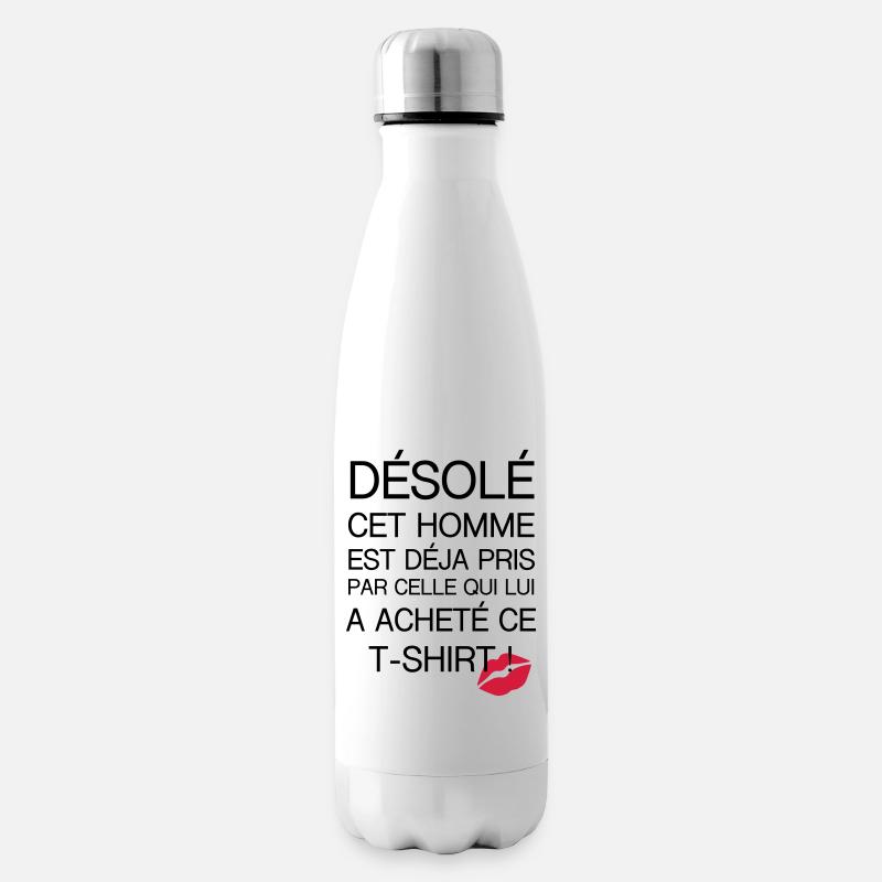 Désolé Homme pris - Bouteille isotherme - blanc