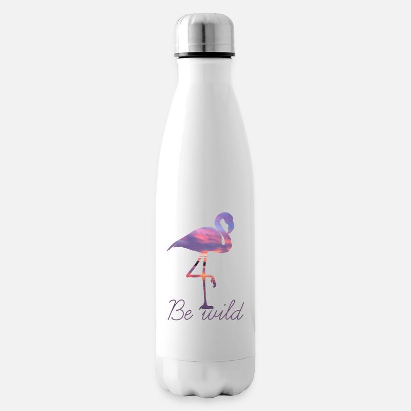 FLAMINGO BE WILD SUMMER SUNSET GIFT - Insulated Water Bottle - white