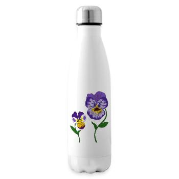 violet flower - Insulated Water Bottle - white - Right