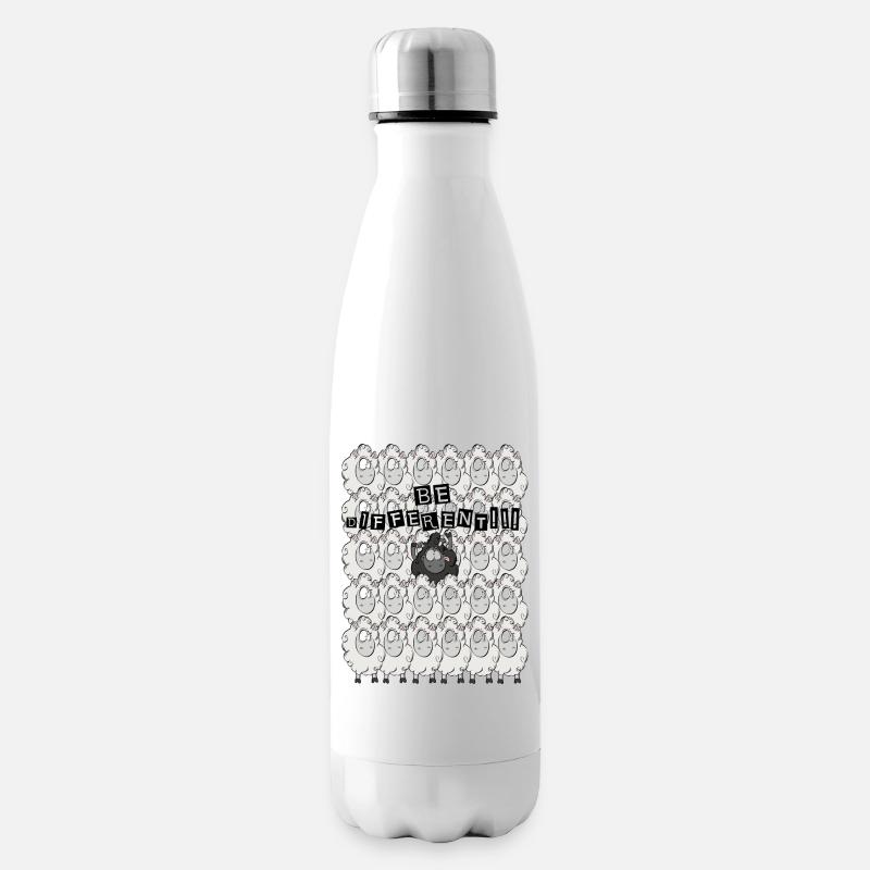 Schwarzes Schaf - Isolierflasche - Weiß