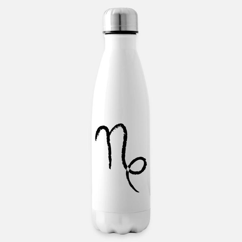 Sternzeichen Steinbock - Capricorn - Isolierflasche - Weiß