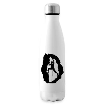 wall mountaineer climbing mountains high sport hobby f - Insulated Water Bottle - white - Right