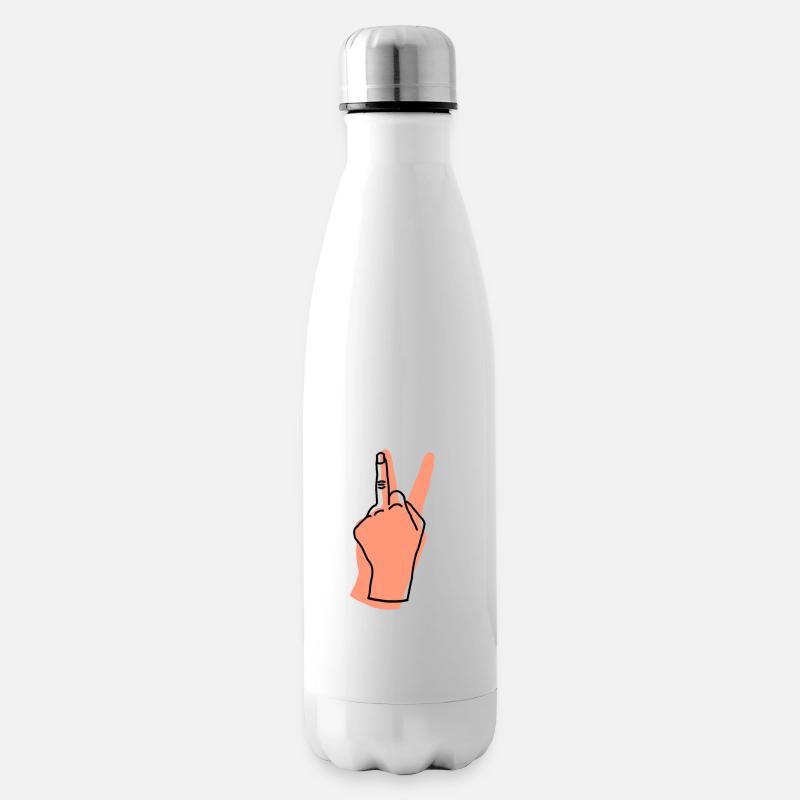 peace peach - Insulated Water Bottle - white