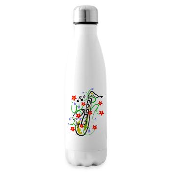 Conception du saxophone - Bouteille isotherme - blanc - Droite