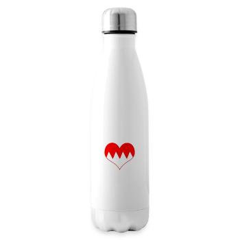 Franke Herz Franken fränkisch fränggisch Geschenk - Isolierflasche - Weiß - Rechts
