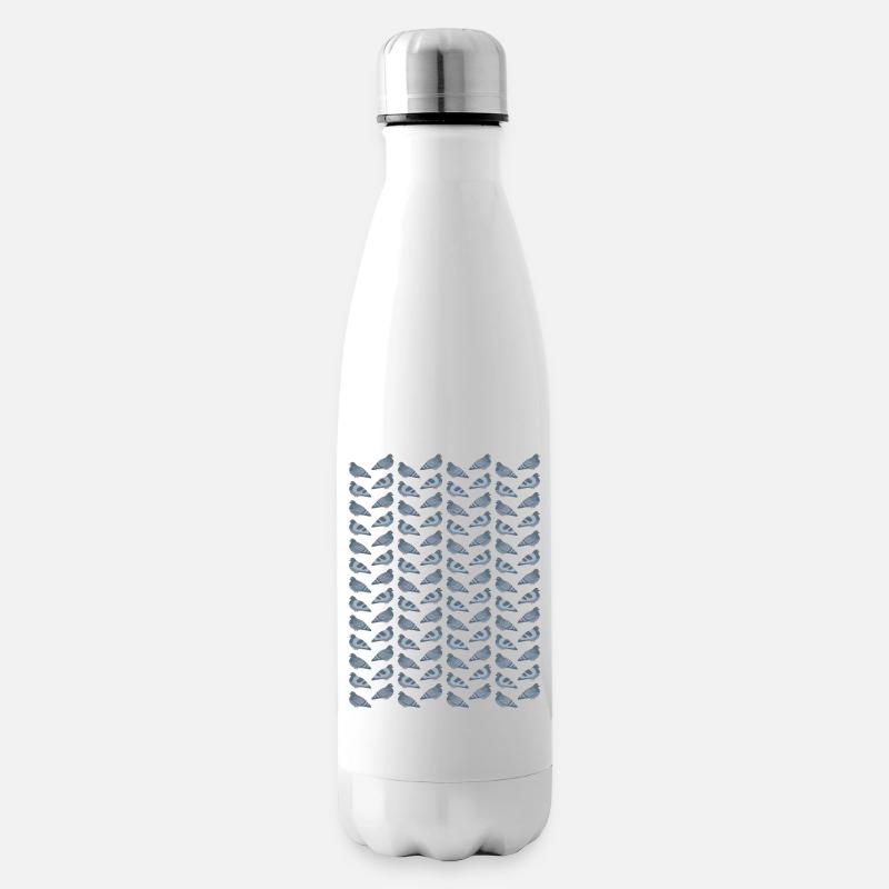 Pigeon Pattern Friends - Isolierflasche - Weiß