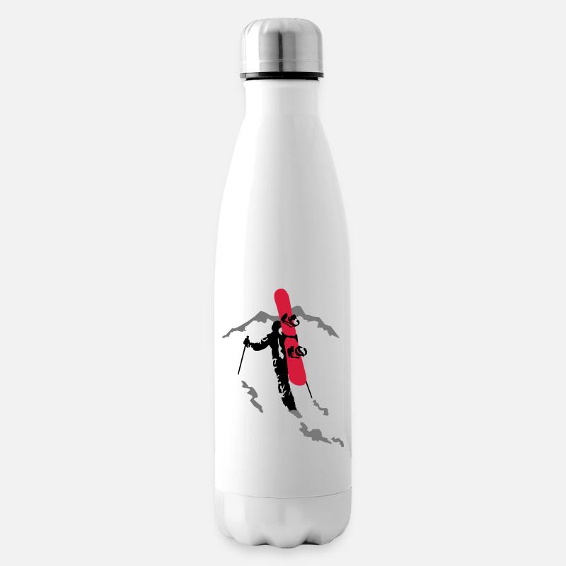 Freerider Snowboarder - Isolierflasche - Weiß
