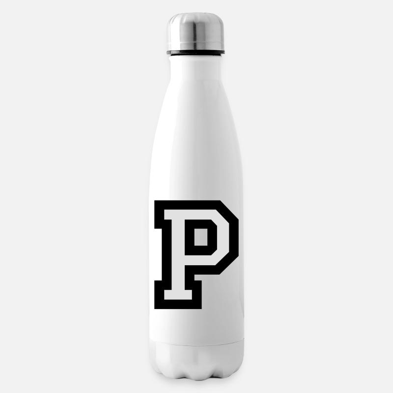 Buchstabe P - Isolierflasche - Weiß
