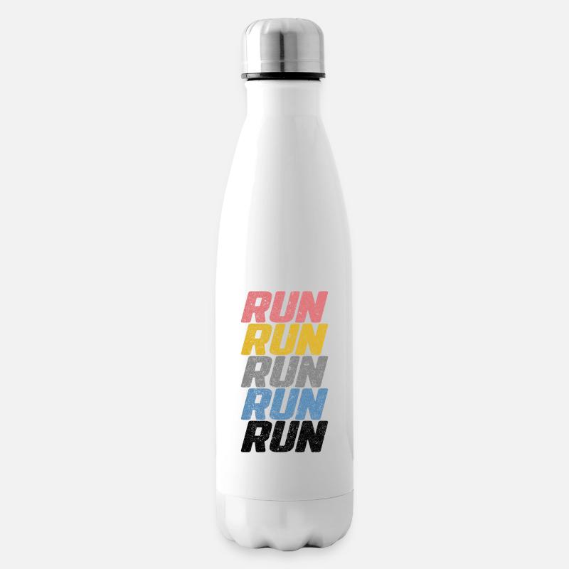 Run Run Run - Insulated Water Bottle - white